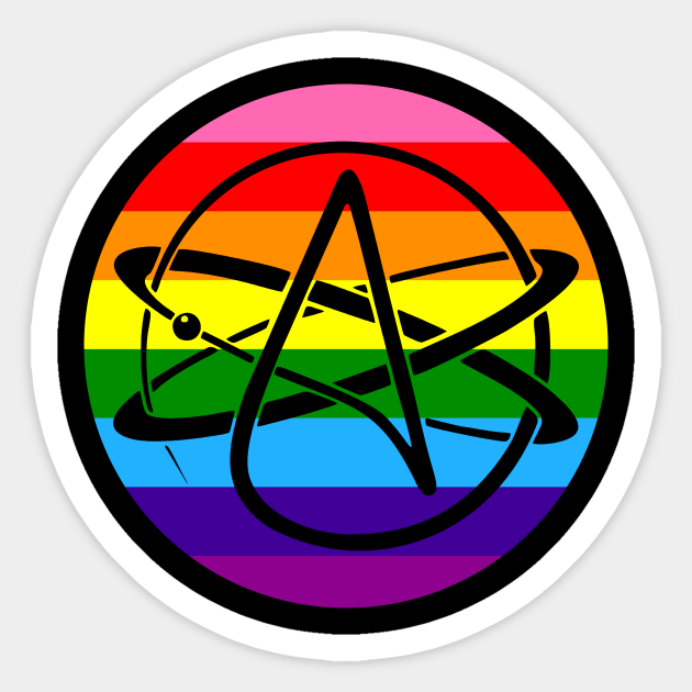 Atheist Pride Flag Lgbt Pride Sticker TeePublic